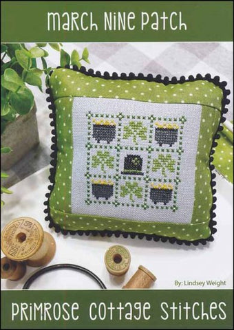 March Nine Patch by Primrose Cottage Stitches Counted Cross Stitch Pattern