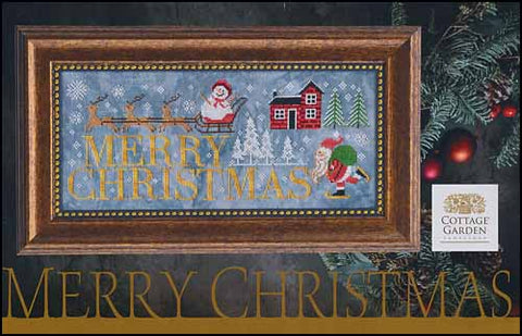 Merry Christmas by Cottage Garden Samplings Counted Cross Stitch Pattern