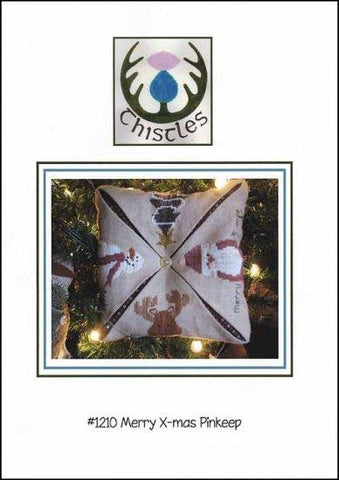Merry X-mas Pinkeep by Thistles Counted Cross Stitch Pattern