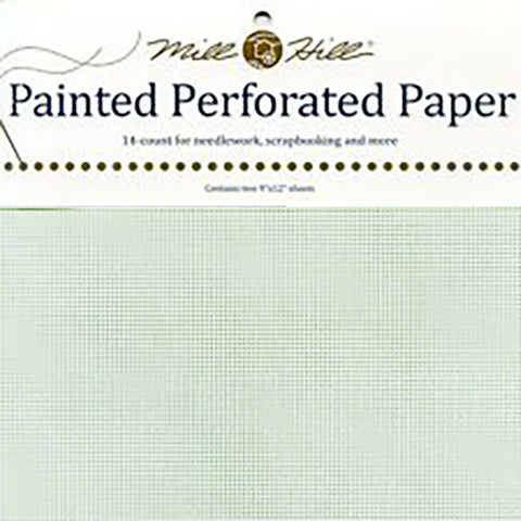 MISTY LIME MILL HILL PERFORATED PAPER Two 9