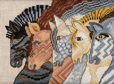 Laurel Burch Moroccan Mares by Mill Hill Counted Cross Stitch Kit