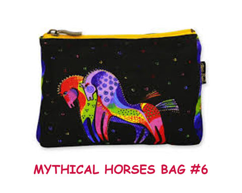 Laurel Burch Canvas Organizer Bag MYTHICAL HORSES #6