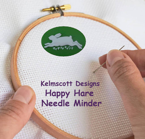 Happy Hare NEEDLE MINDER By Kelmscott Designs