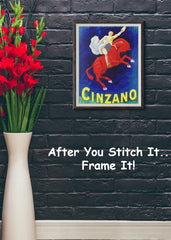 Leonetto Cappiello Coffee Poster Counted Cross Stitch Pattern