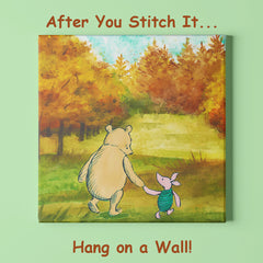 Winnie The Pooh Enjoys Nature Counted Cross Stitch Pattern