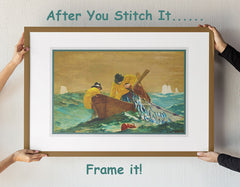 The Pumpkin Patch by Winslow Homer Counted Cross Stitch Pattern