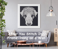 Dogs Head by Julie de Graag Counted Cross Stitch Pattern