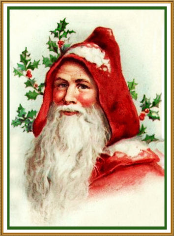 Father Christmas Santa Claus 80 Holiday Counted Cross Stitch Pattern DIGITAL DOWNLOAD