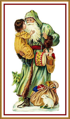 Father Christmas Santa Claus 96 Holiday Counted Cross Stitch Pattern