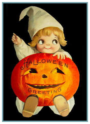 Baby Jack O Lantern Halloween Counted Cross Stitch Pattern