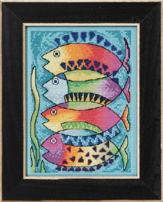 Laurel Burch Peces Fish by Mill Hill Counted Cross Stitch Kit
