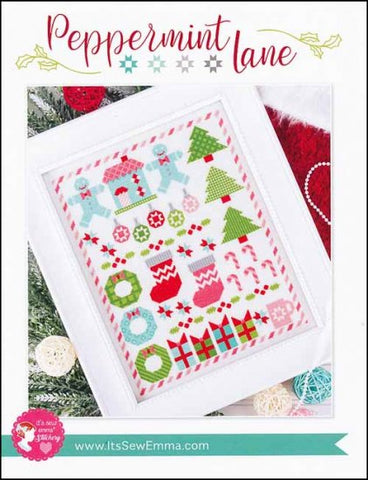 Peppermint Lane by it's Sew Emma Stitchery Counted Cross Stitch Pattern