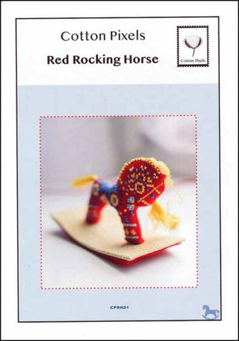 Red Rocking Horse by Cotton Pixels Counted Cross Stitch Pattern