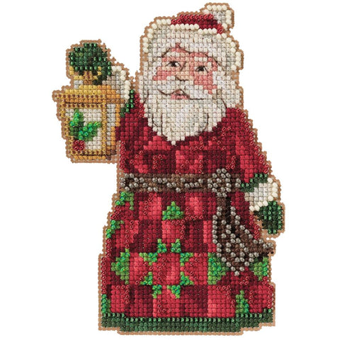Santa Claus With a Lantern by Jim Shore Counted Cross Stitch Kit -Mill Hill