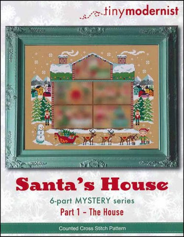 Santa's House Part 1: The House  By The Tiny Modernist Counted Cross Stitch Pattern