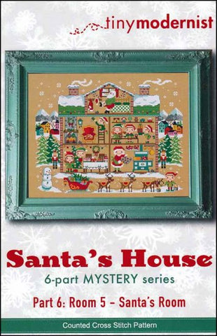 Santa's House Part 5: Room 4 - The Study  By The Tiny Modernist Counted Cross Stitch Pattern