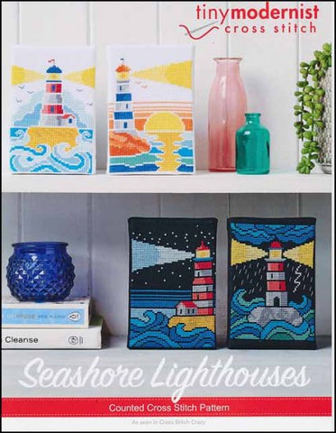 SEASHORE LIGHTHOUSES By The Tiny Modernist Counted Cross Stitch Pattern