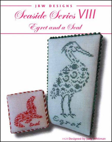 Seaside Series 8: Egret & Seal by JBW Designs Counted Cross Stitch Pattern