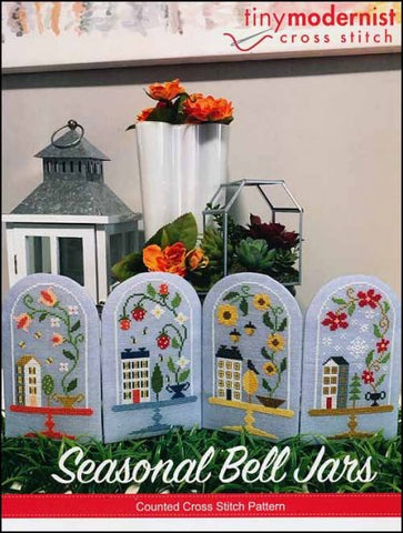 Seasonal Bell Jars By The Tiny Modernist Counted Cross Stitch Pattern