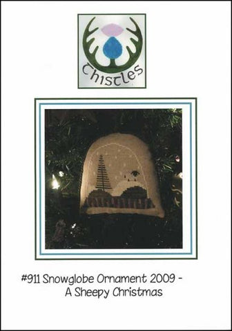 Snowglobe Ornament 2009: A Sheepy Christmas by Thistles Counted Cross Stitch Pattern