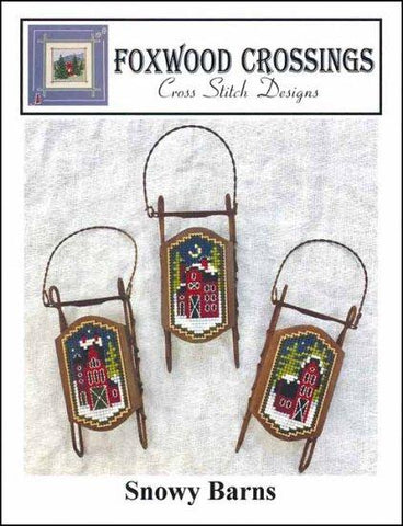 Snowy Barns by Foxwood Crossings Counted Cross Stitch Pattern