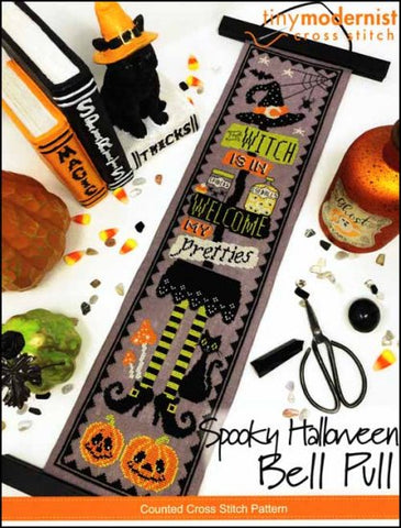 Spooky Halloween Bell Pull by The Tiny Modernist Counted Cross Stitch Pattern