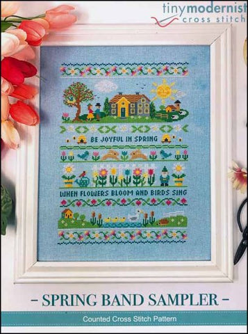 SPRING BAND SAMPLER By The Tiny Modernist Counted Cross Stitch Pattern