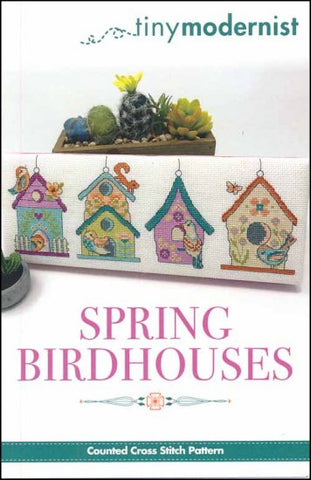 Spring Birdhouses By The Tiny Modernist Counted Cross Stitch Pattern