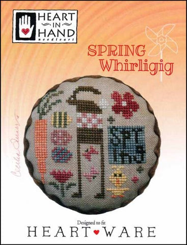 Spring Whirligig by Heart  in Hand Counted Cross Stitch Pattern