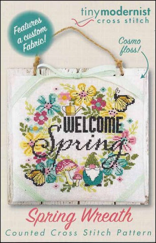 Spring Wreath By The Tiny Modernist Counted Cross Stitch Pattern