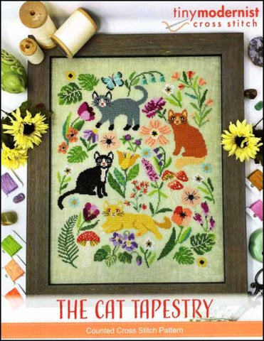 The Cat Tapestry By The Tiny Modernist Counted Cross Stitch Pattern