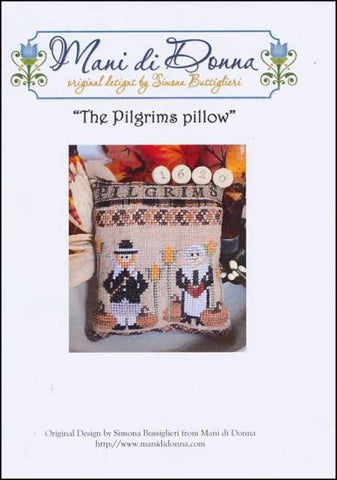 The Pilgrims Pillow By Mani di Donna Counted Cross Stitch Pattern