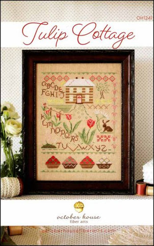 Tulip Cottage by October House Counted Cross Stitch Pattern
