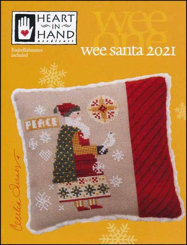 Wee One Santa 2021 by Heart in Hand Counted Cross Stitch Pattern