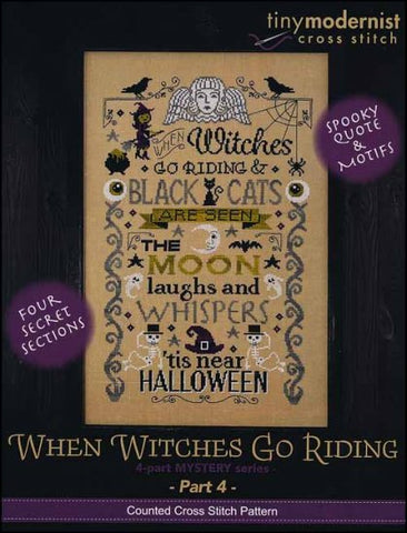 When Witches Go Riding Part 4 By The Tiny Modernist Counted Cross Stitch Pattern
