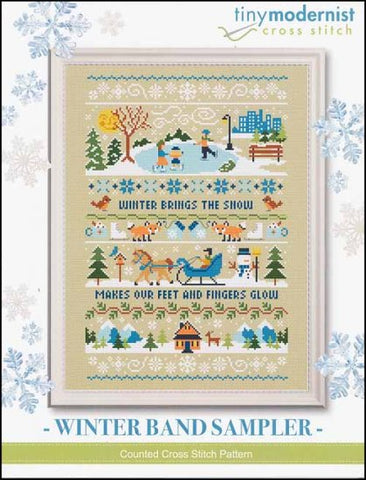 Winter Band Sampler By The Tiny Modernist Counted Cross Stitch Pattern