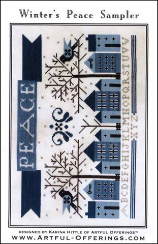 Winters Peace Sampler by Artful Offerings Counted Cross Stitch Pattern