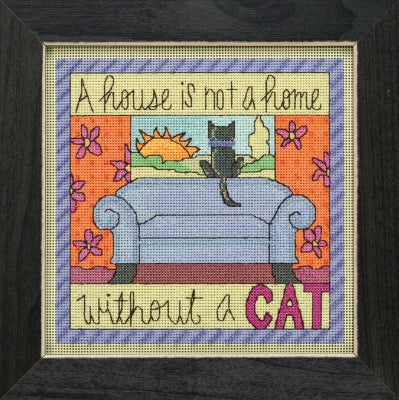 Without a Cat by Sticks - Beaded Counted Cross Stitch Kit