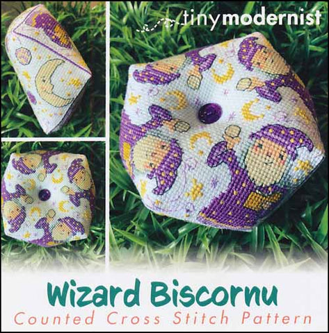Wizard Biscornu By The Tiny Modernist Counted Cross Stitch Pattern