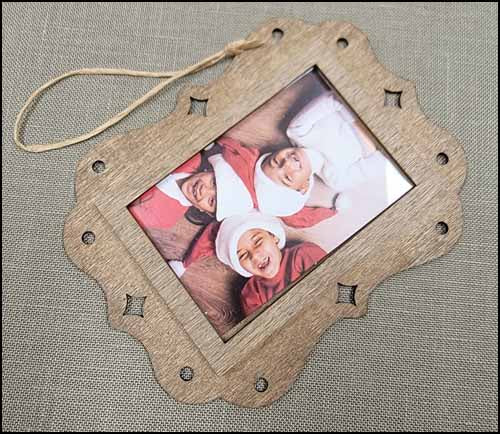 WOOD RECTANGLE FRAME COUNTED CROSS STITCH FRAME ORNAMENT