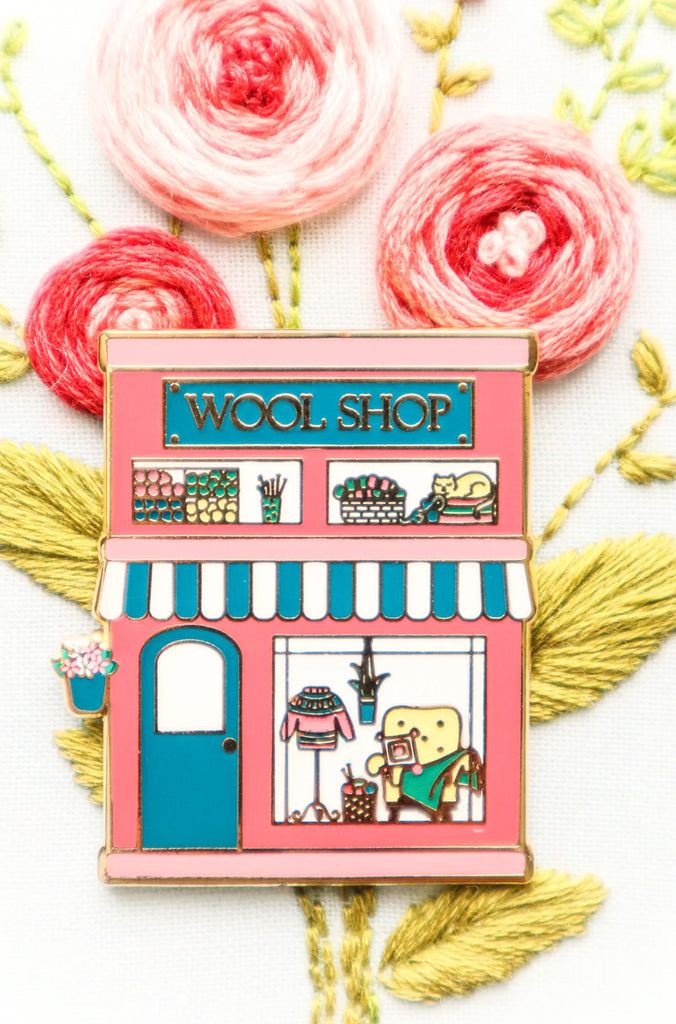 Wool Shop Main Street Magnetic Needle Minder by Flamingo Toes