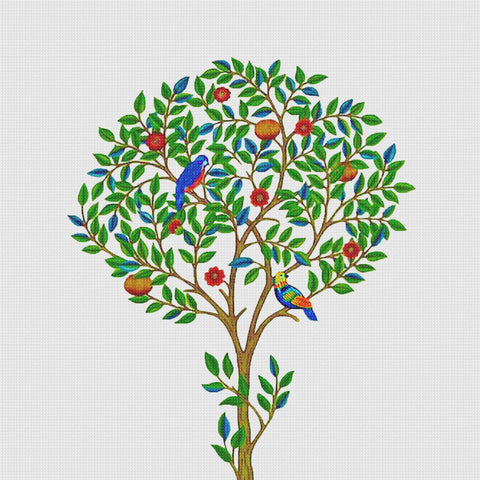 Kelmscott Tree by William Morris Counted Cross Stitch Pattern DIGITAL DOWNLOAD