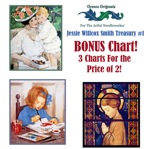 Jessie Willcox Smith Deluxe Treasury#1 -Three Counted Cross Stitch Patterns