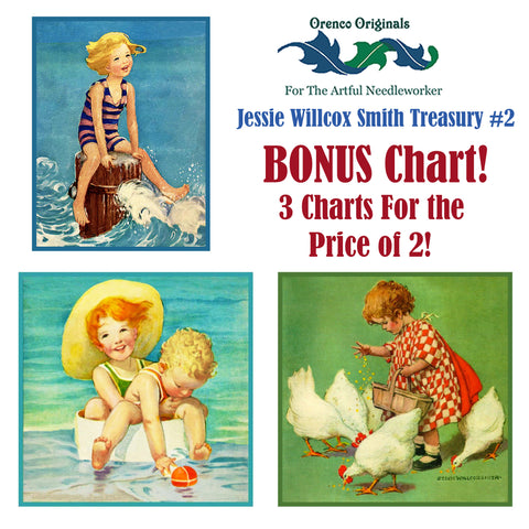 Jessie Willcox Smith Deluxe Treasury2 -Three Counted Cross Stitch Patterns