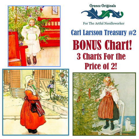 Carl Larsson Deluxe Treasury#2 -Three Counted Cross Stitch Patterns