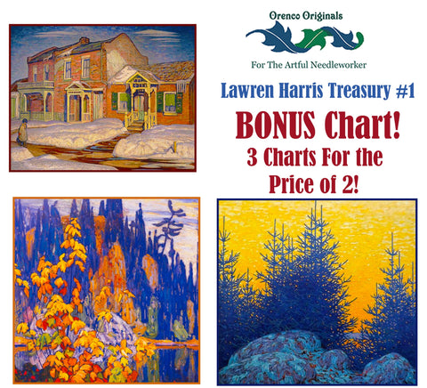 Lawren Harris Deluxe Treasury #1 -Three Counted Cross Stitch Patterns