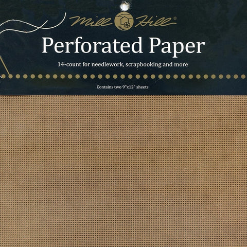 MILL HILL PERFORATED PAPER-Antique Brown- Two 9