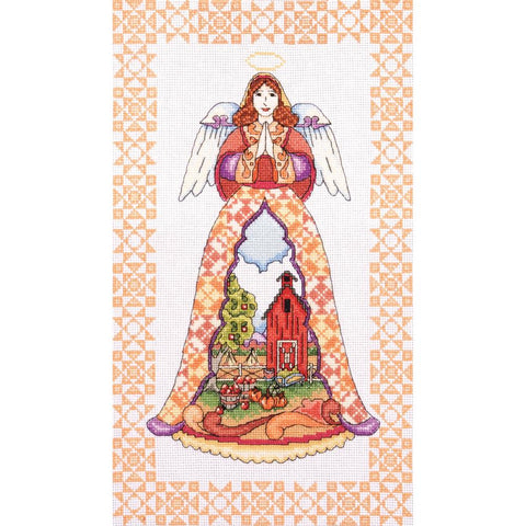 Autumn Angel by Jim Shore for Design Works Counted Cross Stitch Kit -Mill Hill