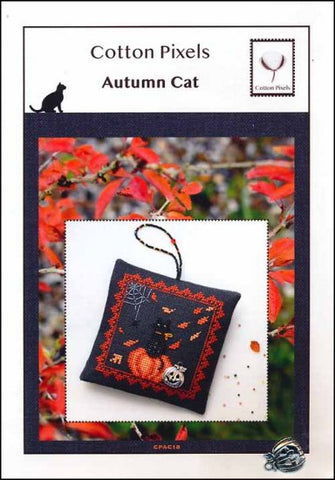 Autumn Cat by Cotton Pixels Counted Cross Stitch Pattern