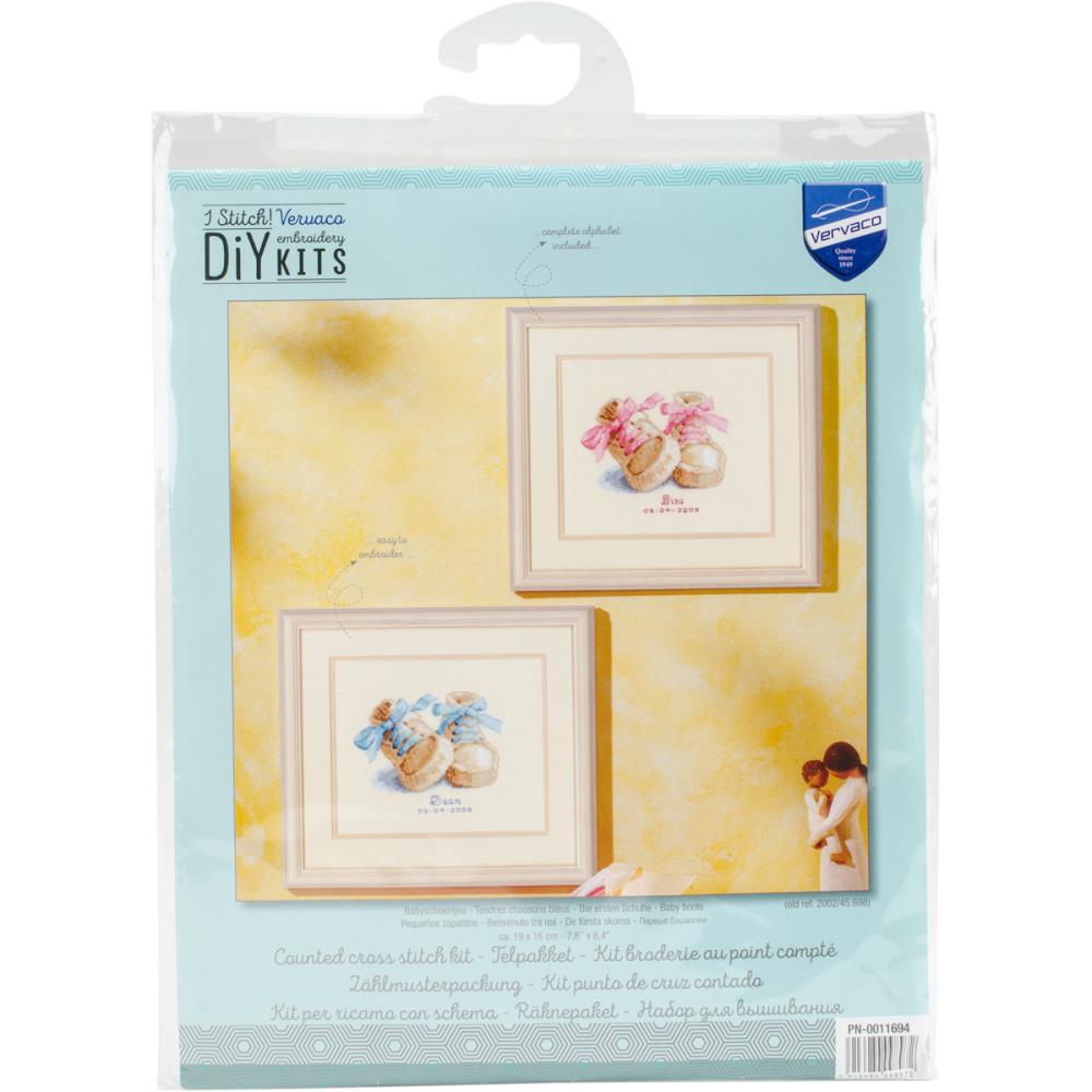 Vervaco Baby Foot on Aida Counted Cross Stitch Kit-4X6.5 14 Count